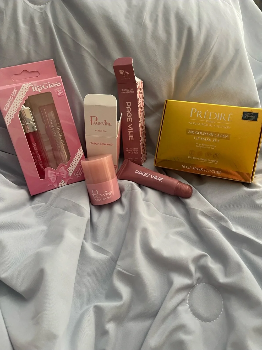 Pink Lip Treatment & Color Lipcerin Set and lip masks